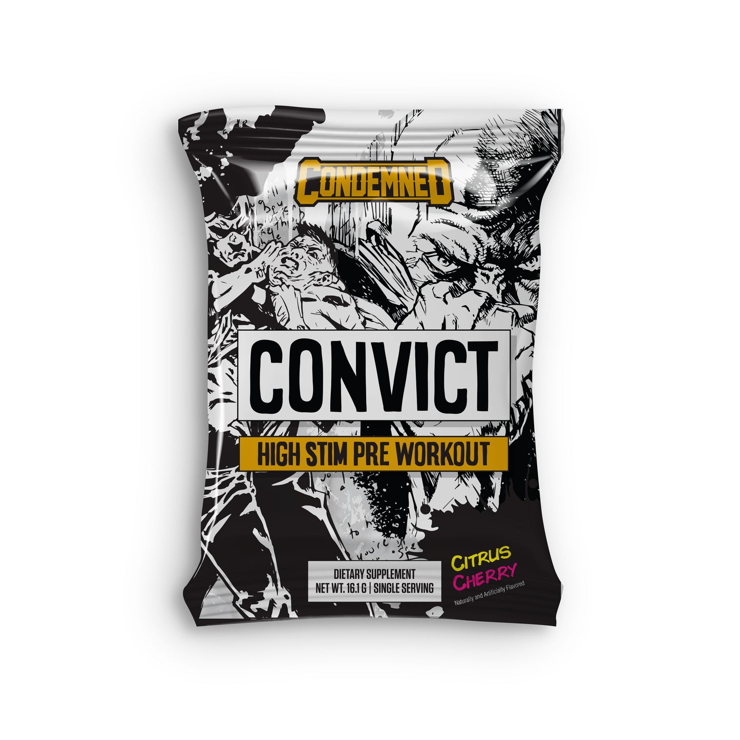 Convict Extreme Pre-Workout Samples Condemned Labz Citrus Cherry