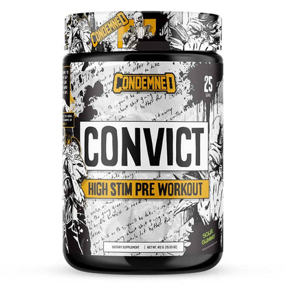 Convict NEW Pre workout Condemned Labz Sour Gummy 