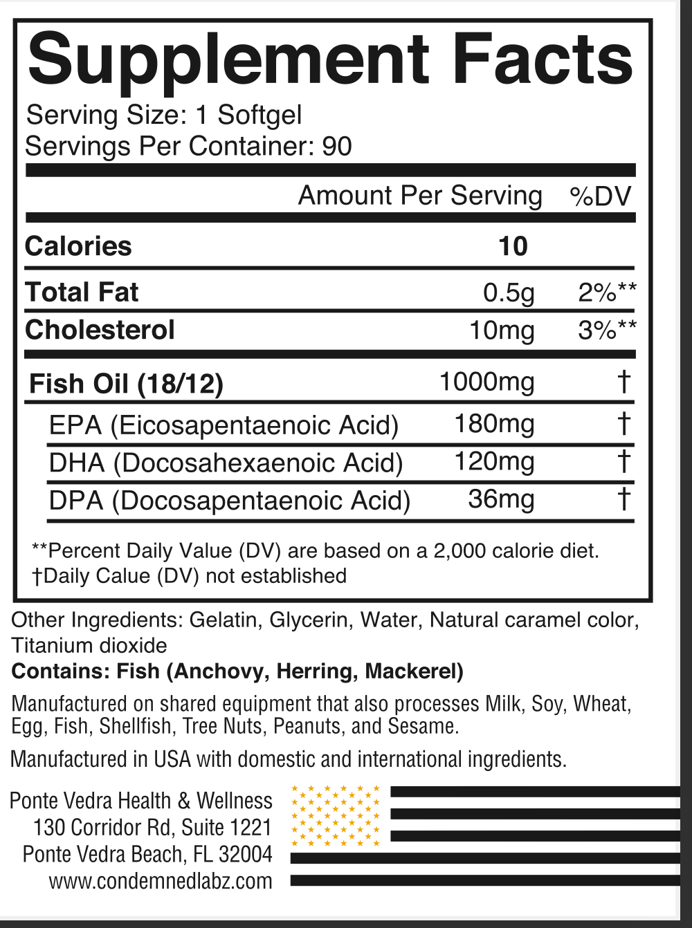 FISH OIL INTL Health & Wellness Condemned Labz