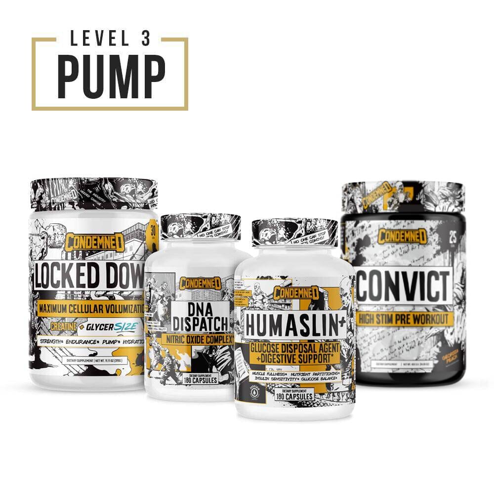 Level 3 Pump Condemned Labz Georgia Peach Fruit Punch 60 SERVINGS (HUMASLIN+)