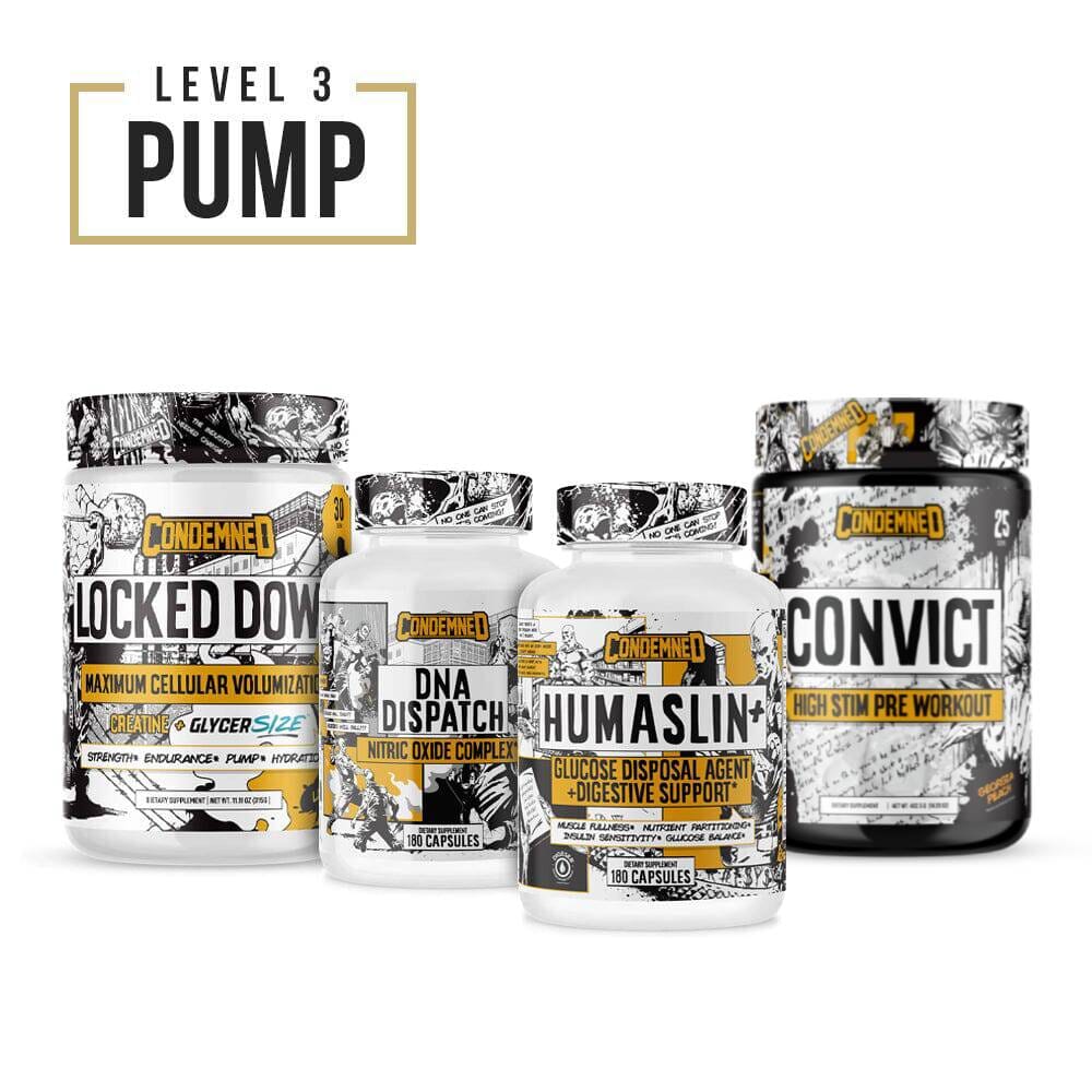 Level 3 Pump Condemned Labz Georgia Peach Lemon Lime 60 SERVINGS (HUMASLIN+)