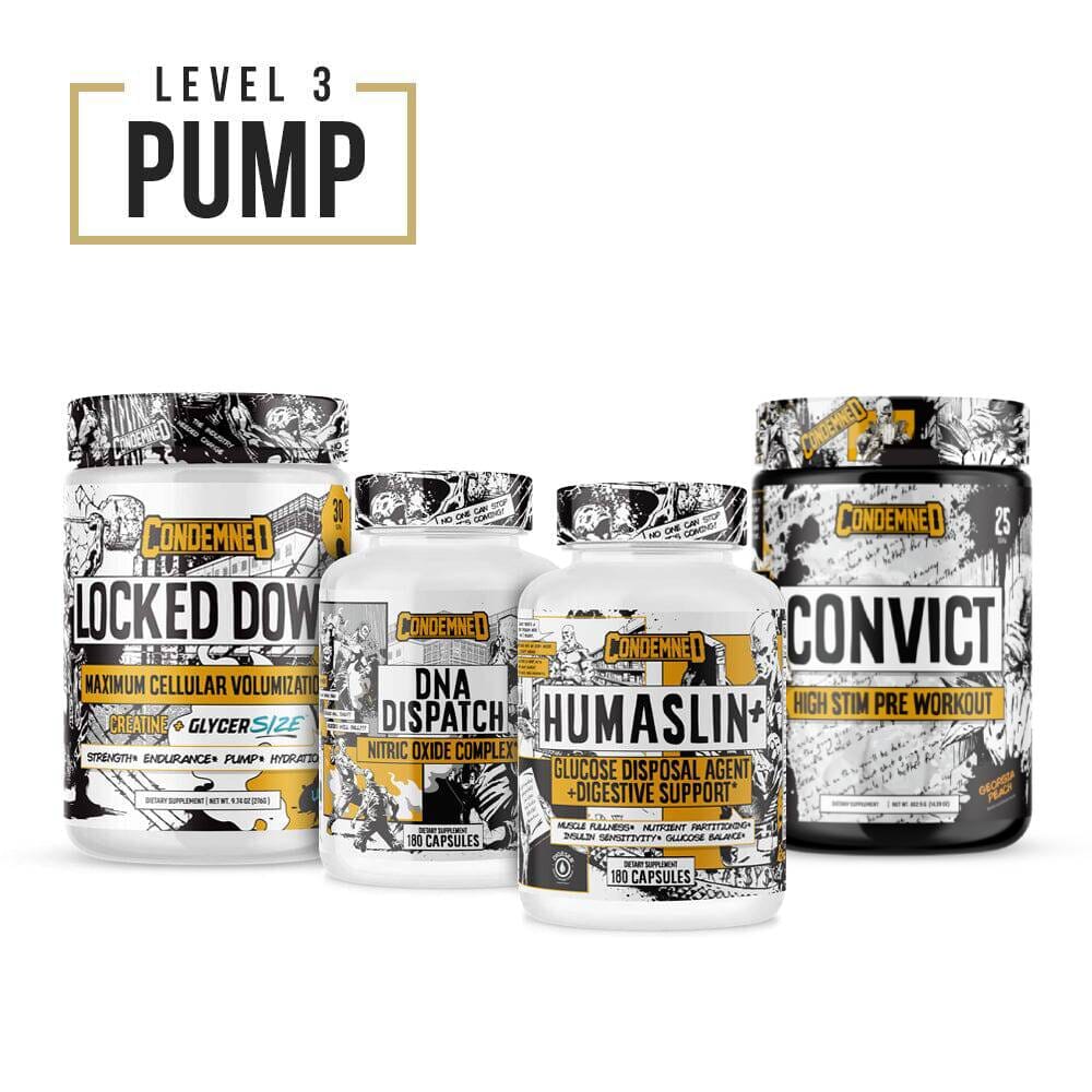Level 3 Pump Condemned Labz Georgia Peach Unflavored 60 SERVINGS (HUMASLIN+)