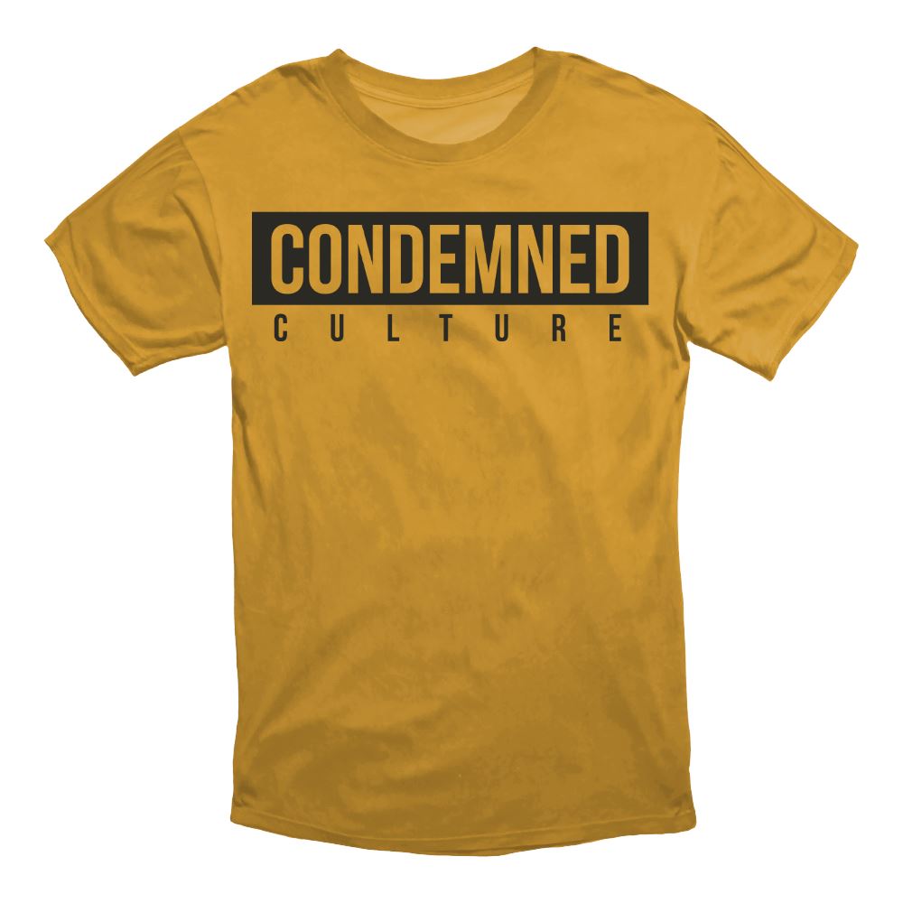 Condemned Culture Supreme Style Tee APPAREL Condemned Labz GOLD SMALL 