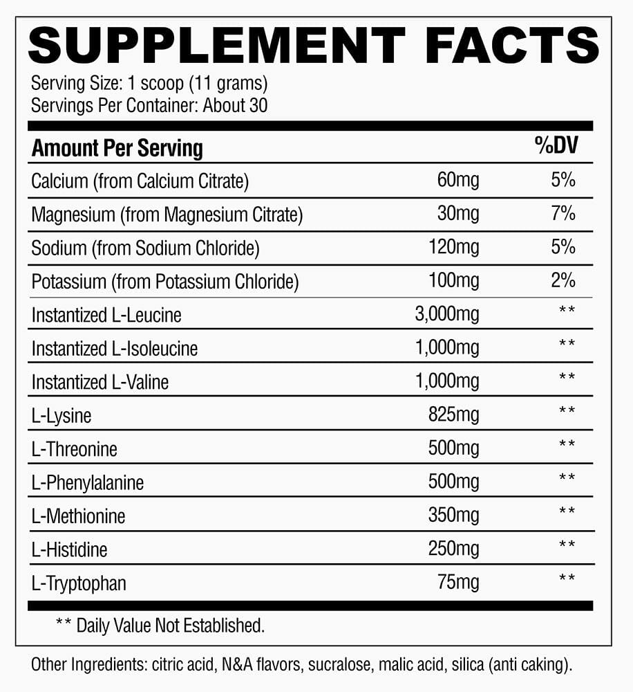 Confined EAA + BCAA Recovery Condemned Labz