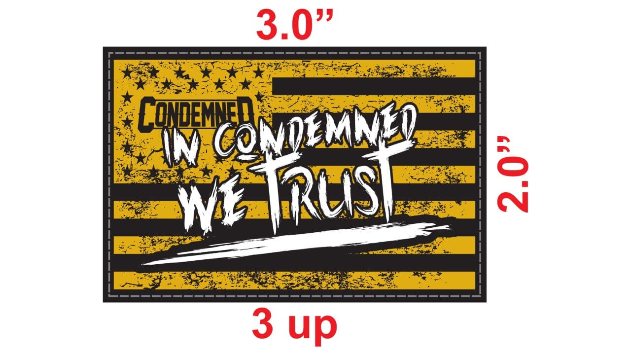 In Condemned We Trust Rubber Patch Hook & Loop ACCESSORIES Condemned Labz
