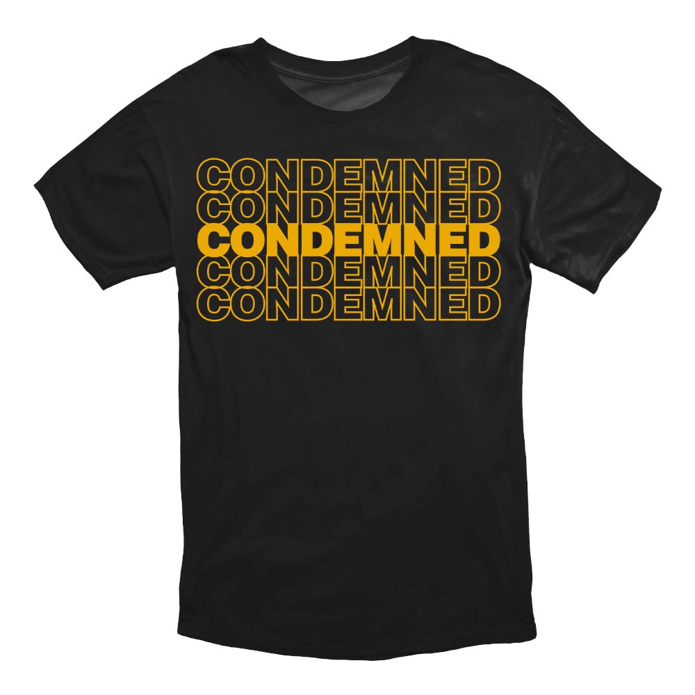 STACKED STENCIL LOGO APPAREL Condemned Labz BLACK SMALL