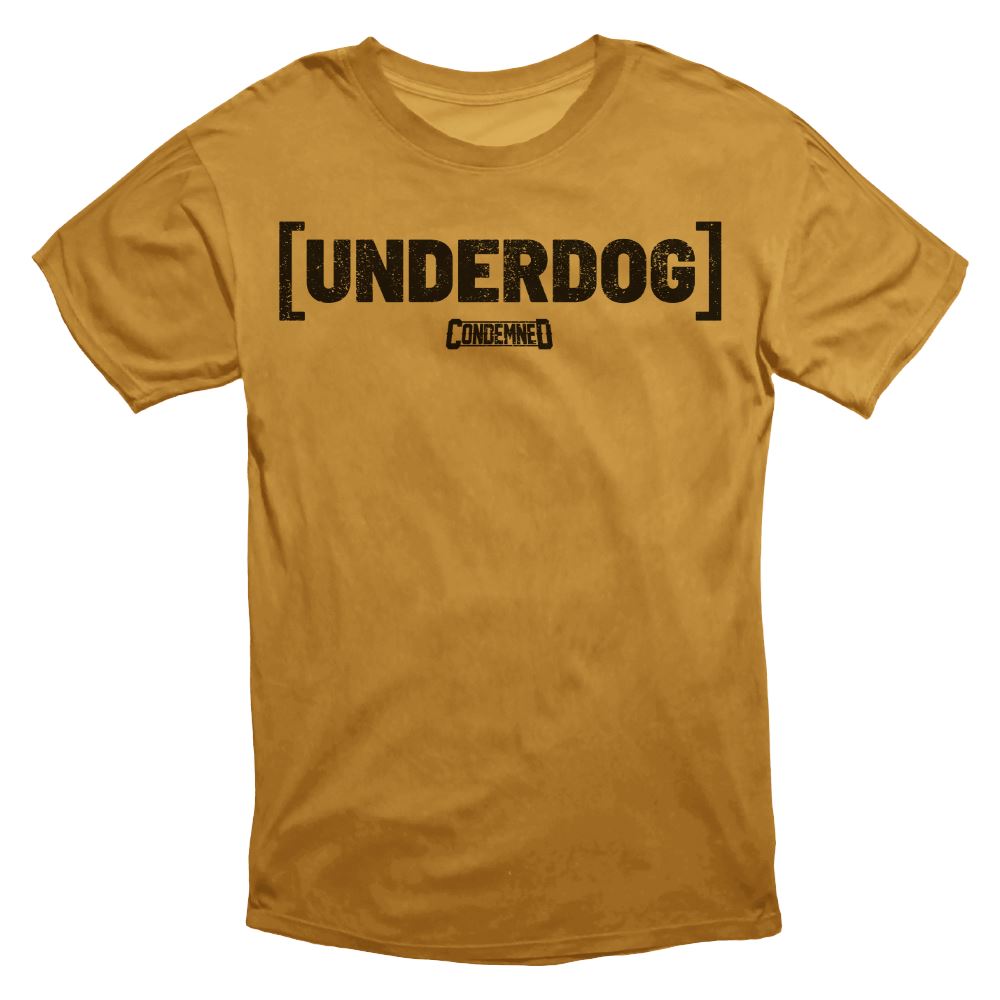 UNDERDOG FIGHTCLUB TEE APPAREL Condemned Labz GOLD SMALL