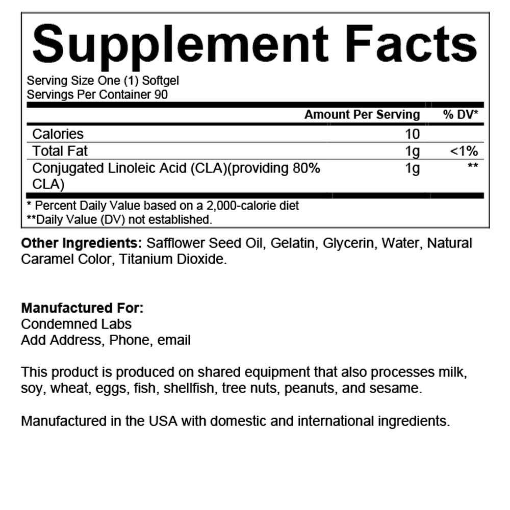CLA INTL Fat Burner Condemned Labz 