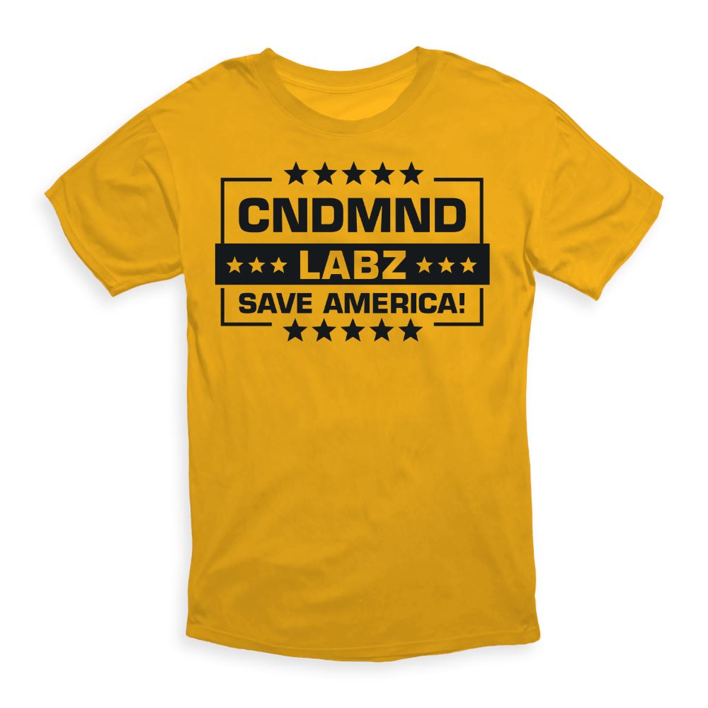 CNDMND Save America Tee Condemned Labz Gold Small 