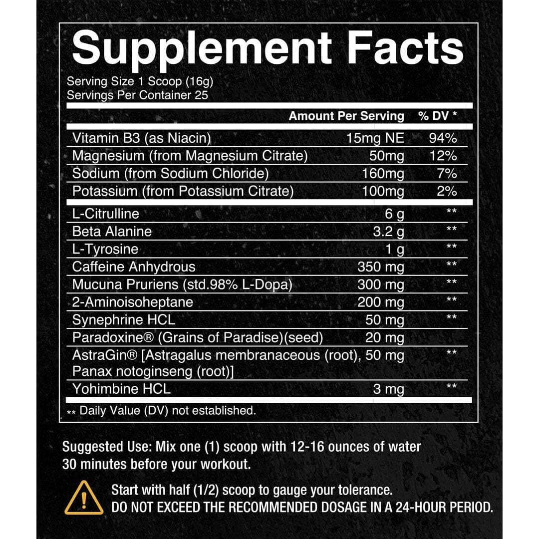 Convict Extreme Pre-Workout Samples Condemned Labz 