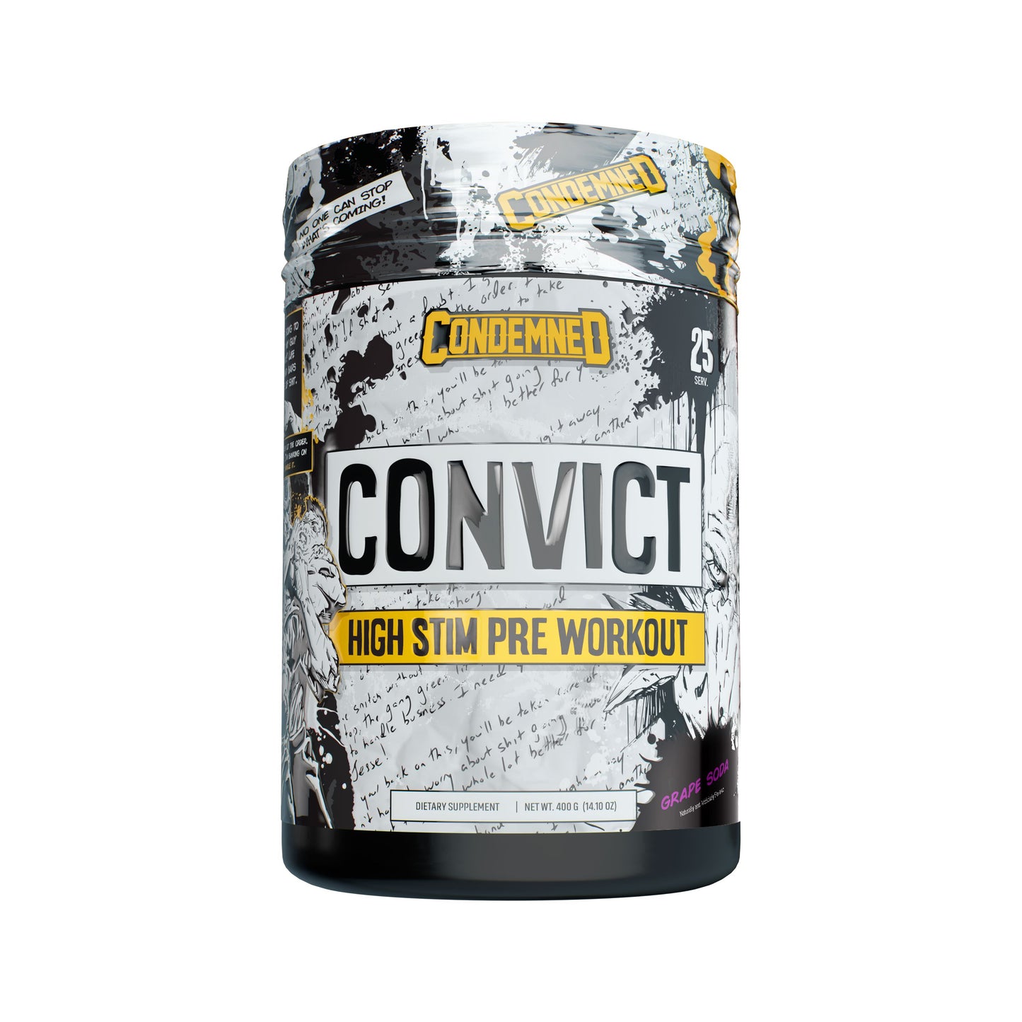 Convict NEW Pre-Workout Pre workout Condemned Labz Grape 
