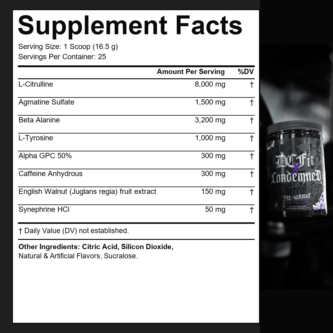 DCFIT X Condemned PRE-WORKOUT | LIMITED EDITION Pre workout Condemned Labz 