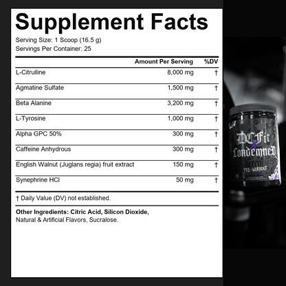DCFIT X Condemned PRE-WORKOUT | LIMITED EDITION Pre workout Condemned Labz 