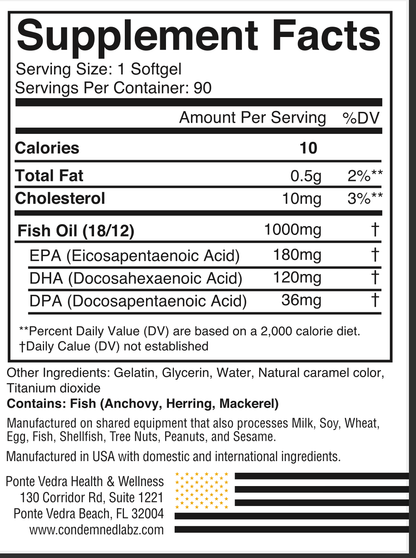 FISH OIL INTL Health & Wellness Condemned Labz 