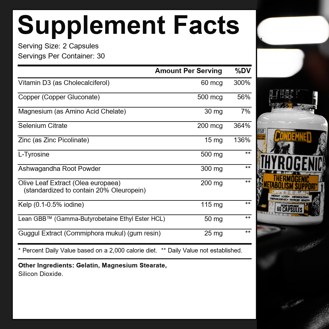Thyrogenic Thermogenic Fat Burner Condemned Labz 